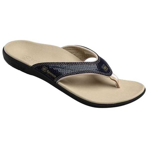 Spenco Yumi Snake Sandals - Navy, Women's 7