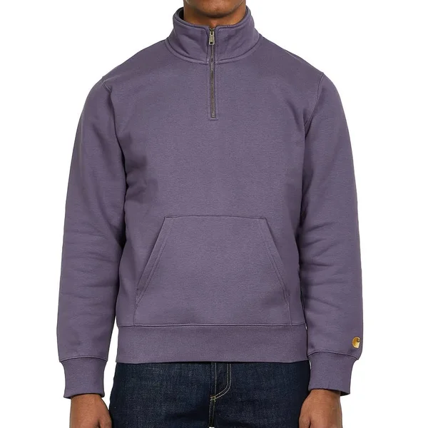 Carhartt WIP Chase Neck Zip Sweatshirt - Provence, Gold - L - Men