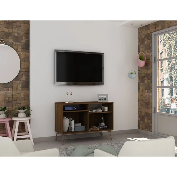 Manhattan Comfort 138Gmc5 Rockefeller 39.37 TV Stand, Brown