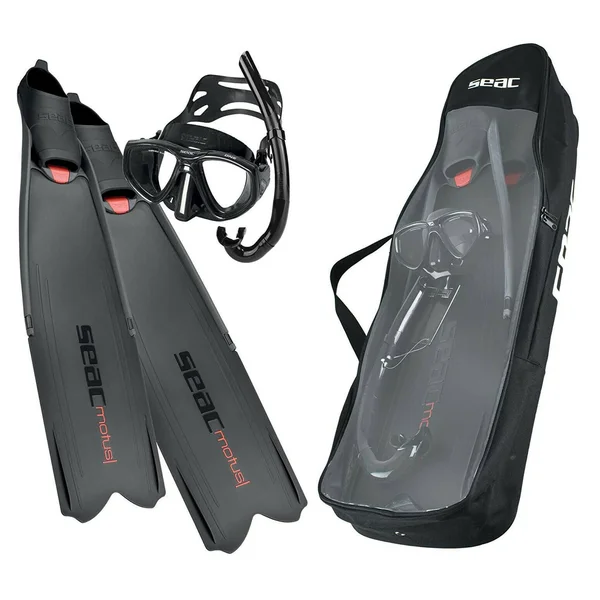 Seac Tris Motus Long Fins 8-8.5 Black