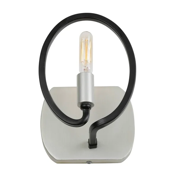 Varaluz Eliptico 1 Light Bath - Silverado/Black - 316B01SOBL