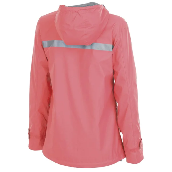 Charles River Apparel Women's New Englander Rain Jacket-coral-large