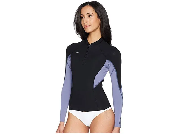 O&Neill Bahia Front-Zip 1mm Jacket - Women's Black/Mist/Black - 4