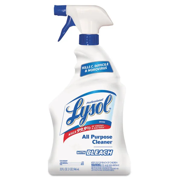Professional Lysol Brand All-Purpose Cleaner with Bleach 32 oz Spray Bottle 12/Carton 90226CT