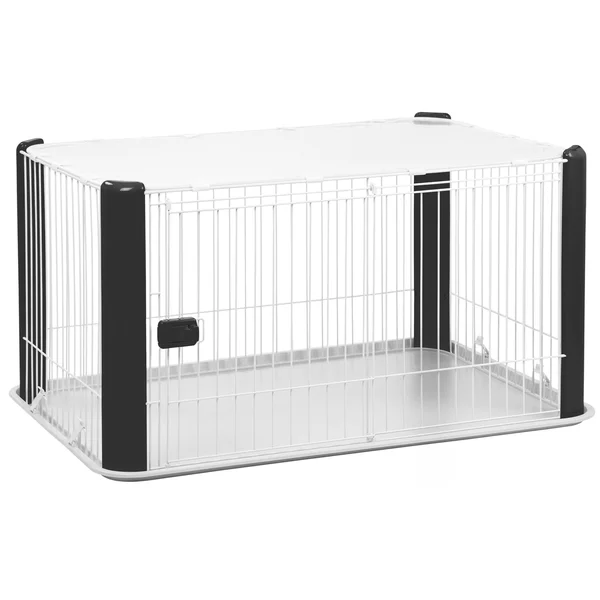 Iris Large Wire Pet Play Pen with ROOF, Yellow
