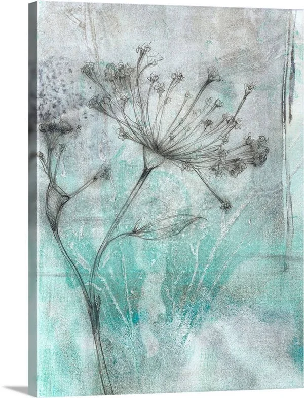Ombre Wildflowers I - Large Solid-Faced Canvas Wall Art Print, Great Big Canvas