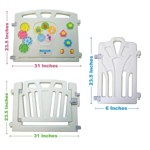 Baby Playpen Kids Activity Center - 14 Panel - Safety Play Yard Area - Indoor, Outdoor Portable Fence, Adjustable, Non-Toxic, M