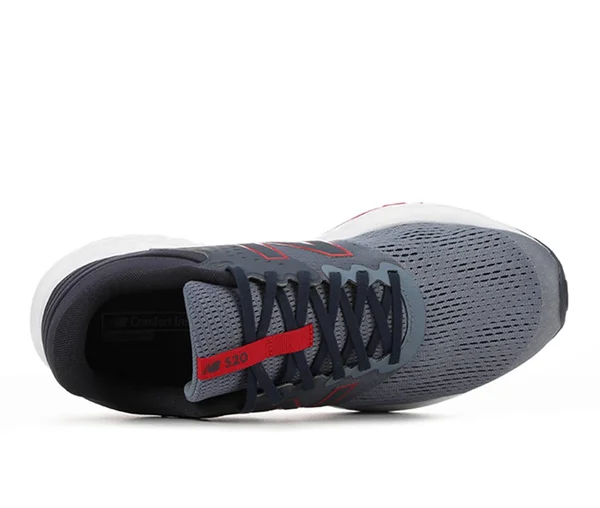 New Balance Men's 520v7 Running Shoe Grey/Red 11.5