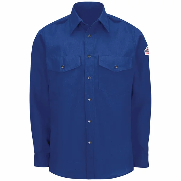 Bulwark - Snap-Front Uniform Shirt - Nomex IIIA - 4.5 oz. M - Royal Blue