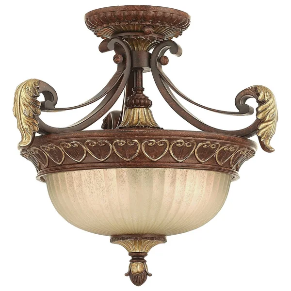 Livex Lighting Villa Verona 2 Light Convertible Chain Hang/Ceiling Mount - Bronze 8577-63