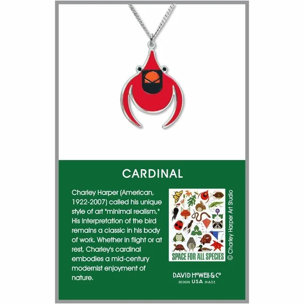 Charley Harper Cardinal Pendant