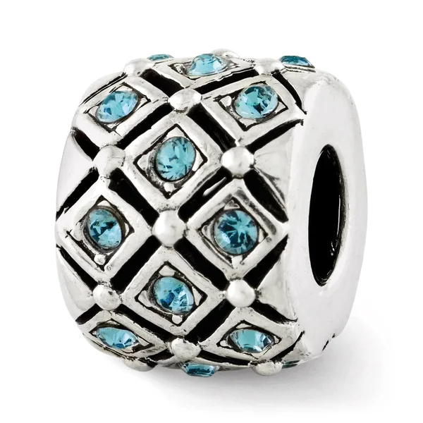 Reflection Beads QRS2686DEC Sterling Silver December Swarovski Crystal Bead