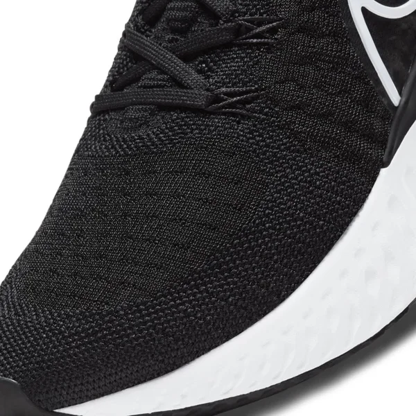 Nike React Infinity Run Flyknit 2 Black/White/Iron Grey Women's Running Shoes, Size: 8.5