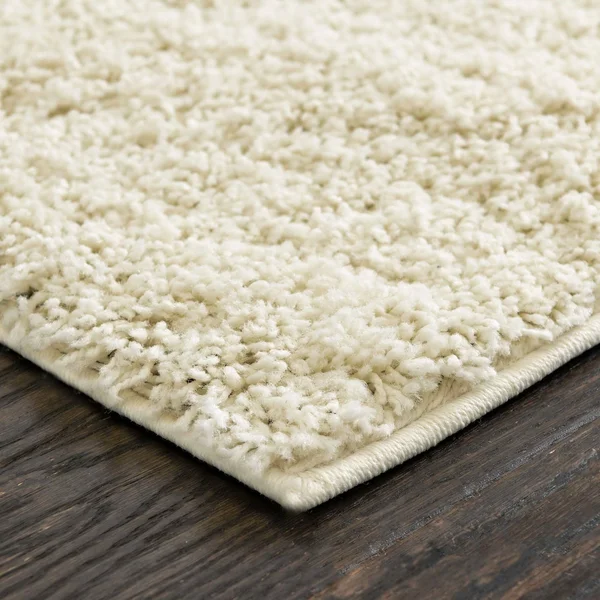 Unique Loom Everyday Solid Shag Area Rug - Ivory - 7& 0 x 10& 0