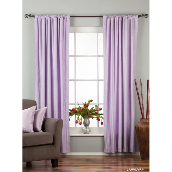 Lavender Rod Pocket Velvet Curtain, Drape, Panel - Piece