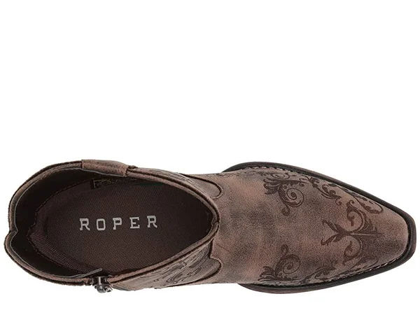 Roper Women's Short Stuff Zip Brown Fashion Boots