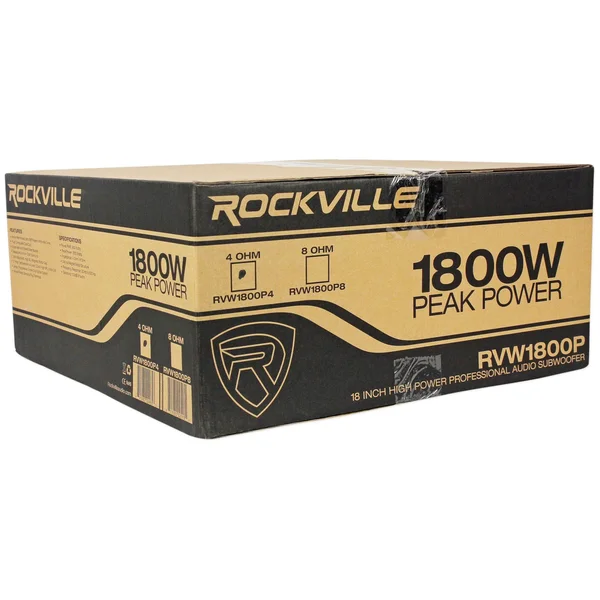 Rockville Rvw1800p4 1800W 18x22 Raw DJ Subwoofer 4 Ohm Sub Woofer 107oz