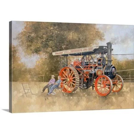 Canvas on Demand Traction Engine at The Great Eccleston Show, 1998 by Peter Miller Painting Print on Canvas Size: 32x22 H x 48x2