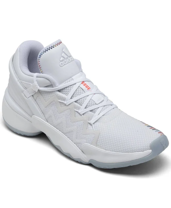 Adidas D.O.N. Issue #2 - Mens Basketball Shoes - White/Cream White/Scarlet, Size 8.5