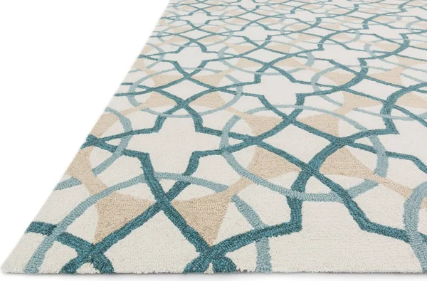 Loloi Francesca Fc-42 7&6x22 x 9&6x22 Ivory, Teal Rug