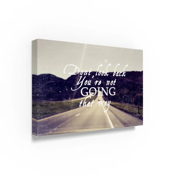 Trademark Fine Art Ali20421-C2232Gg Vintage Skies 'Dont Look Back' Can