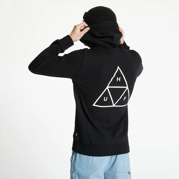 Huf Essentials Triple Triangle Hoodie - Black S