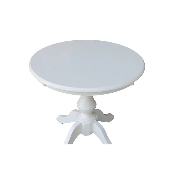 International Concepts 30x22 Round Top Pedestal Table - 40.9x22H, White