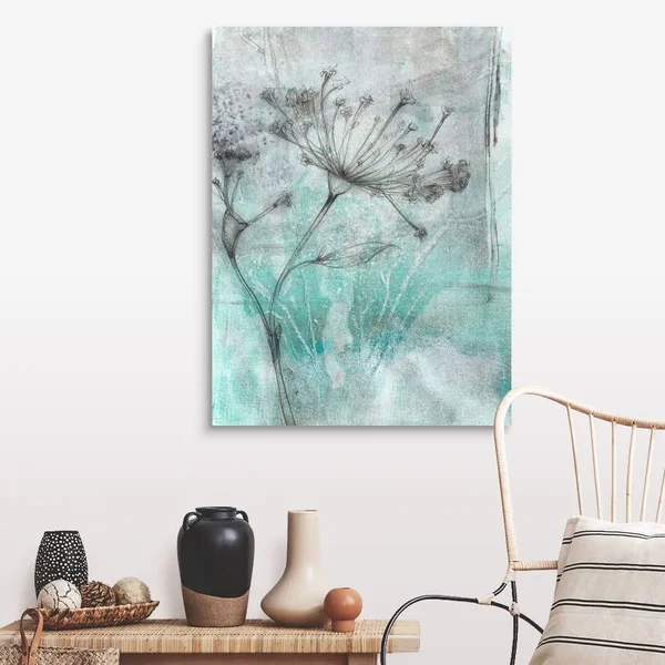 Ombre Wildflowers I - Large Solid-Faced Canvas Wall Art Print, Great Big Canvas