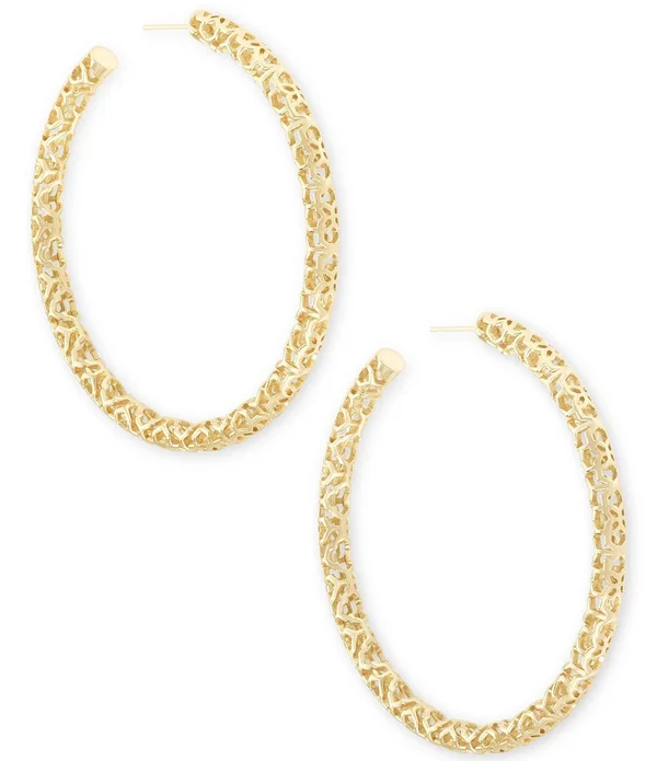 Kendra Scott Maggie Hoop Earrings, 2.5x22L Silver