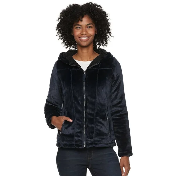 Women's Weathercast Hooded Fleece Jacket - Size: Medium, Grey