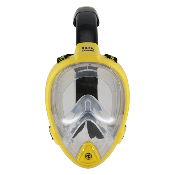 Airgo II LX- Snorkeling Full Face Mask+Snorkel Combo, U.S. Divers Clear Lens/Black, L/XL