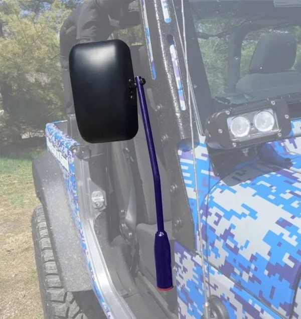 Steinjager J0048088 Mirror Wrangler JL 2018 Door Hinge Mounted Poly Isolated Southwest Blue