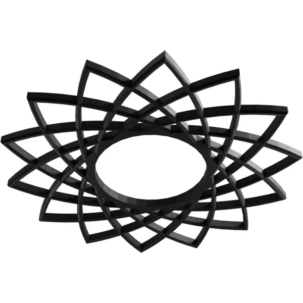 Ekena Millwork CMPP28EASNI 28x22OD x 10 3/4x22ID x 3/4x22P Eleanor Architectural Grade PVC Pierced Ceiling Medallion, Nickel
