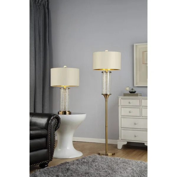 Ore International 28.75x22 in Pluviam Crystal Table Lamp