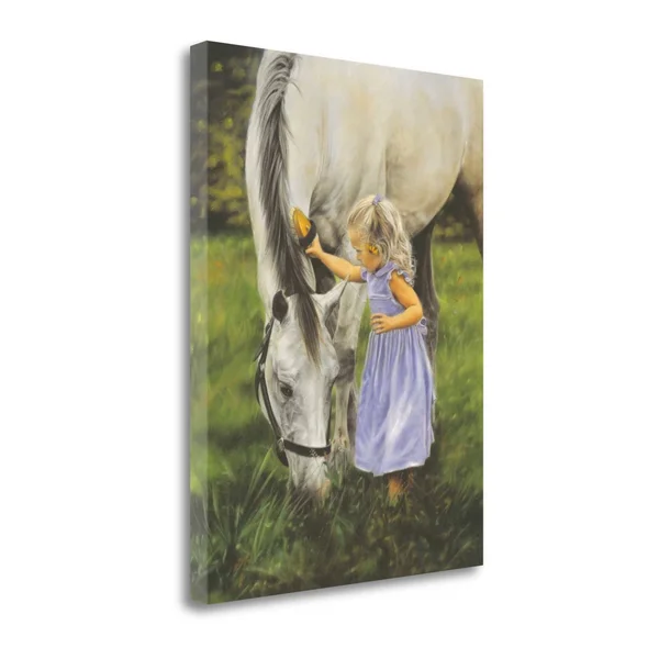 Tangletown Fine Art Grace and The Gray by Lesley Harrison - Giclee Print on Wrap Canvas, 28x38x22