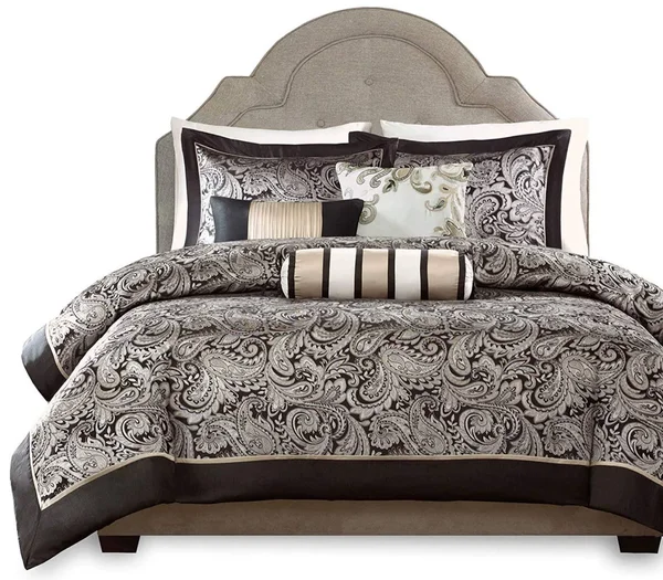 Madison Park Aubrey 12-Piece Comforter Set - Black, Queen