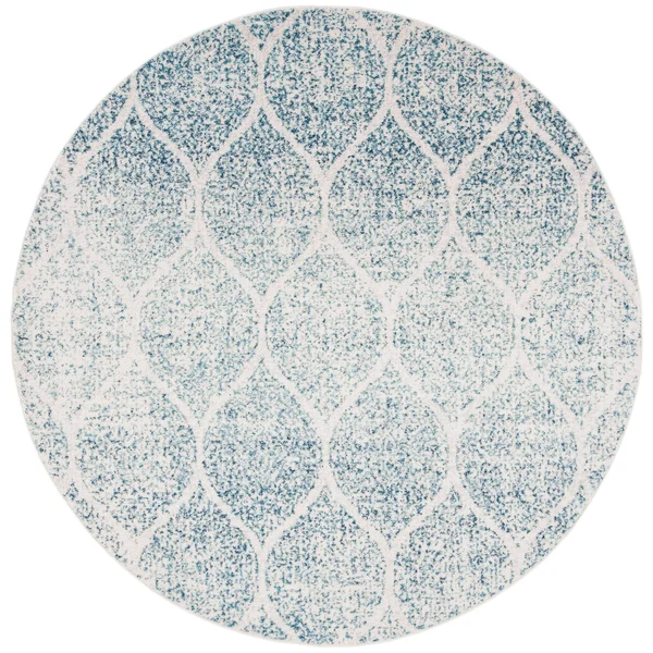 Safavieh Madison Rug Collection MAD604G - Navy, Silver - 11& x 11& Round