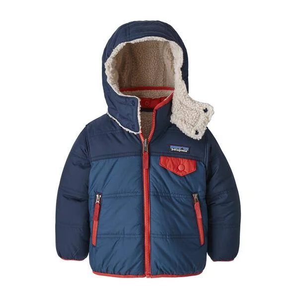Patagonia Baby Reversible Tribbles Hoody Seafan Pink w/Current Blue 4T