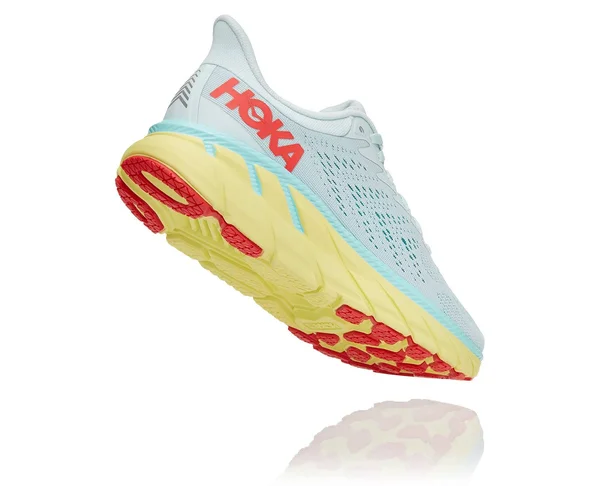 Hoka One One Women's Clifton 7 Running Shoes - Coral/White