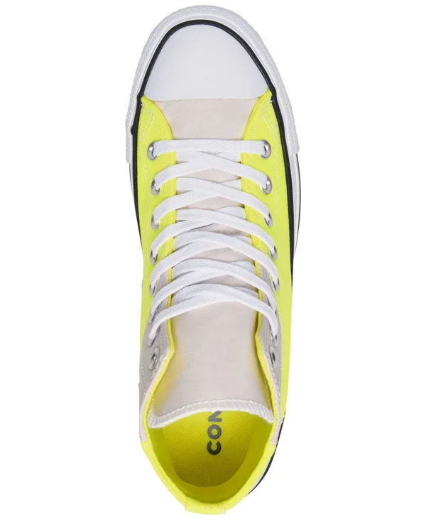 Converse All Star UV High Top - Mens Casual Basketball Shoes - Lemon Venom/White/Multi, Size 8.5