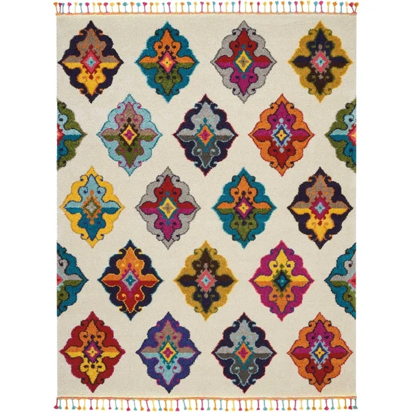 Nourison Moroccan Casbah MCB06 Area Rug, Ivory/Multicolor, 2&3x22 x 8&