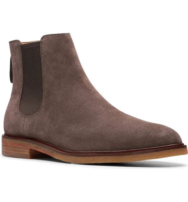 Men's Clarks Clarkdale Gobi Chelsea Boot - 7 M - Navy Suede