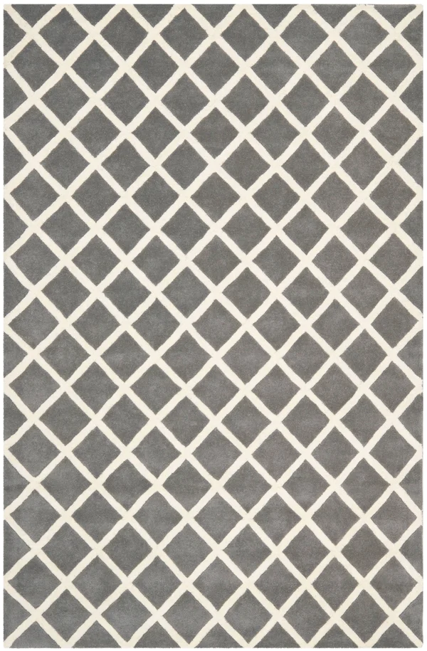 Safavieh Chatham Dark Grey & Ivory 6& x 9& Rug