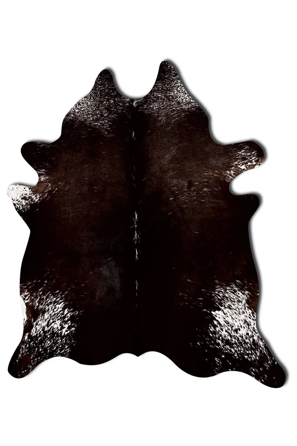 Natural 676685001252 6 x 7 ft. Kobe Cowhide Rug - Salt Pepper Chocolate & White
