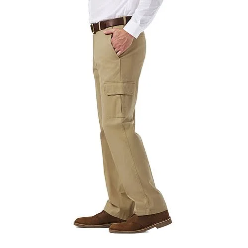 Mens Haggar Comfort Stretch Gentleman&s Cargo Pants Black