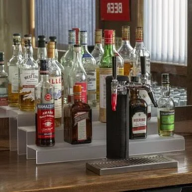 24-inch 3 Tier Liquor Bottle Shelf - Translucent