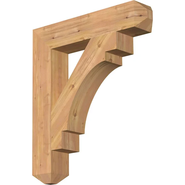 Ekena Millwork BKT06X30X34MRC04SWR 5 1/2x22W x 30x22D x 34x22H Merced Craftsman Smooth BRACKET - Western Red Cedar