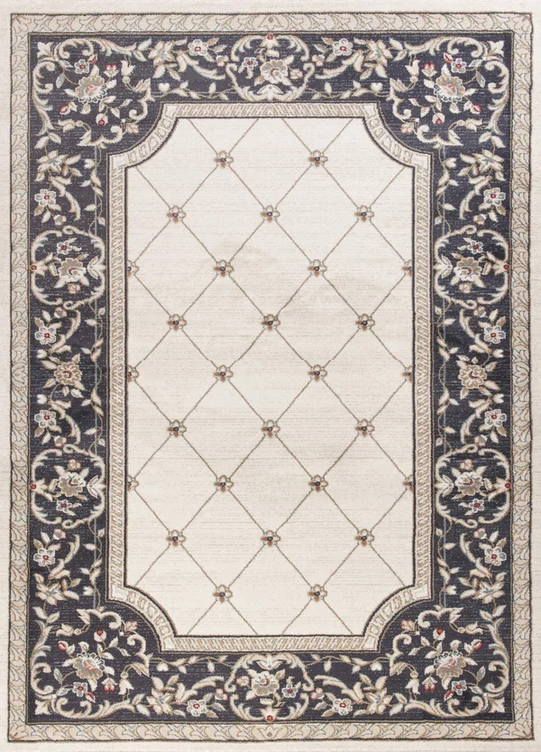 9' x 12' Polypropylene Ivory-Grey Area Rug