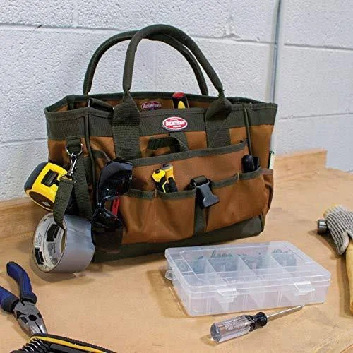 Bucket Boss Gatemouth Hopalong Tool Tote in Brown 60088
