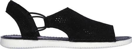 Skechers Women's Bobs Saga Sandals, Black, 8.0